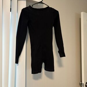 Kids Black Long Sleeve One Piece